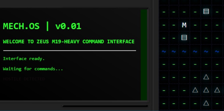 Mech control panel